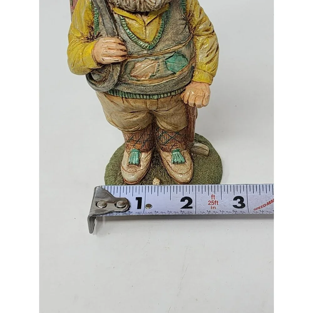 Vintage Ceramic‎ Golfing Santa Hand Painted Figurine TNT 1998 3527 Signed